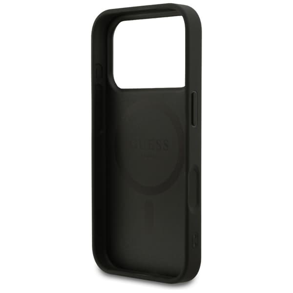 Guess 4G Ring Classic Logo MagSafe-etui til iPhone 17 Pro, sort