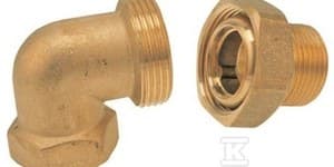 Messingforskruning 1" VINKEL MED O-ring
