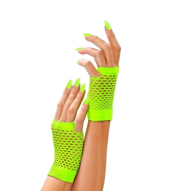 Neongrønne fingerløse handsker