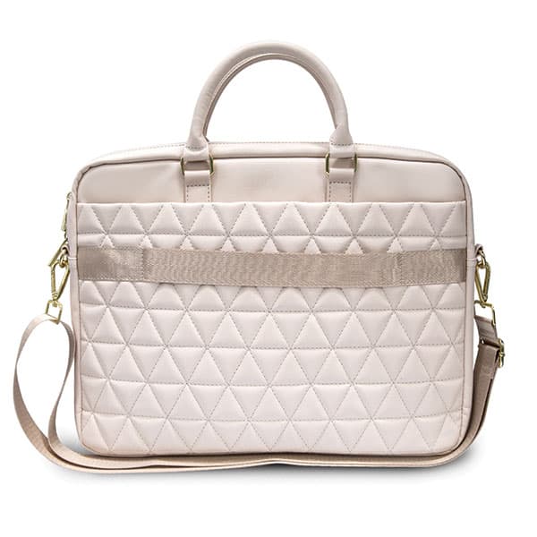 Guess quiltet laptoptaske til op til 16" - lyserød