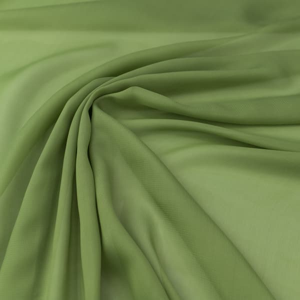 Chiffonmateriale, lys olivenfarve