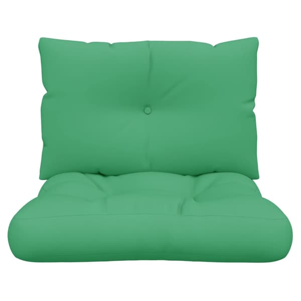 vidaXL Pallsoffkuddar, set om 2, gröna, tyg