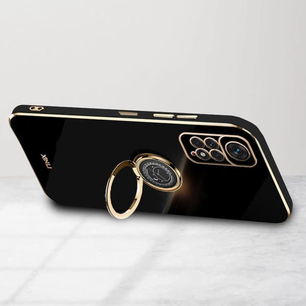 Etui til Xiaomi Redmi Note 11 / 11S, Electro Ring, sort
