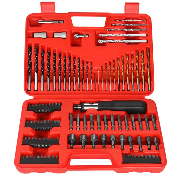 Sæt med bor, bits, topnøgler 109 dele KD11298