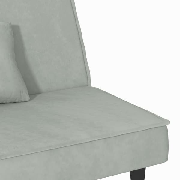 vidaXL sovesofa lysegrå fløjl