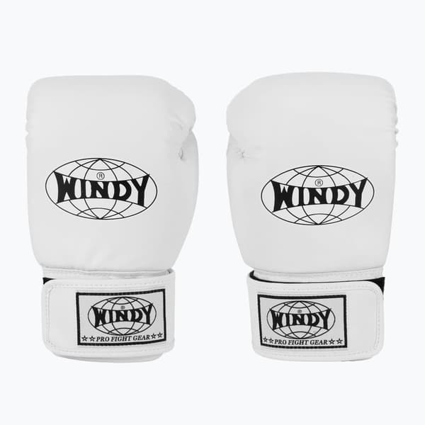 Windy Classic boksehandsker i kunstlæder, hvide, 10 oz