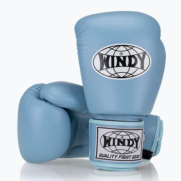 Windy Classic boksehandsker i ægte læder, blå 14OZ