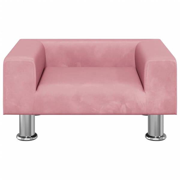 vidaXL Barnsoffa, rosa, 50x40x26,5 cm, sammet