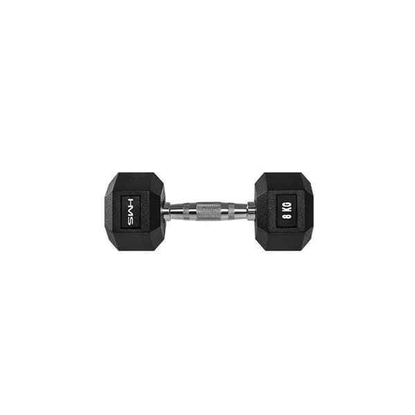 Gummibelagd hantel 8 kg HEX PRO HMS