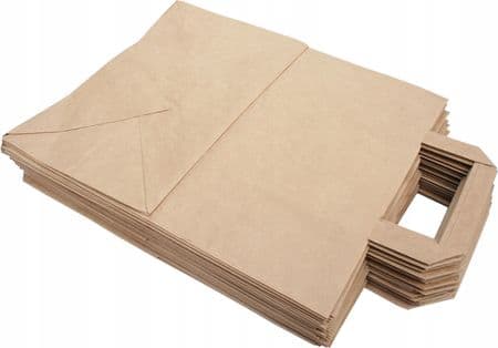 Paperikassi 32x22x25 kahvalla 250 kpl