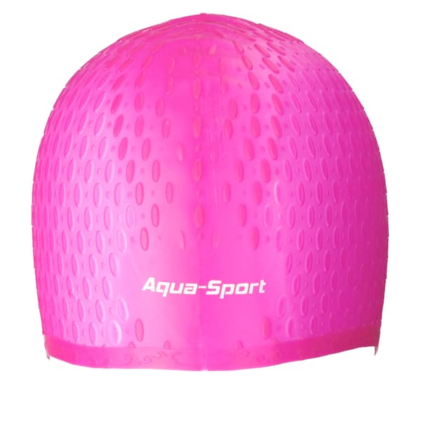 Aqua-Sport silikone badehætte rosa til langt hår AS1260