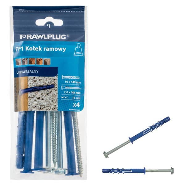 RAWLPLUG-tapit, FF1-karmitappi 10x140 4 kpl/pakkaus