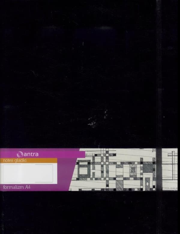 Notesbog A4 glat formalisme sort ANTRA