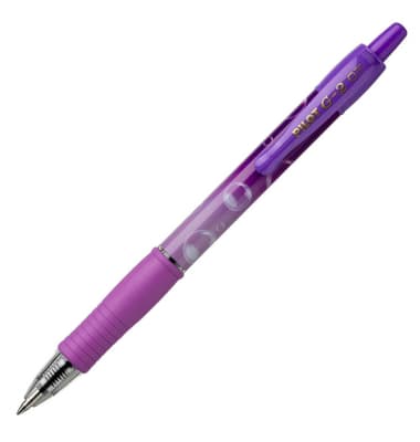 Pilot. G2 Bubble Gelpen. Lilla. Blå refill.