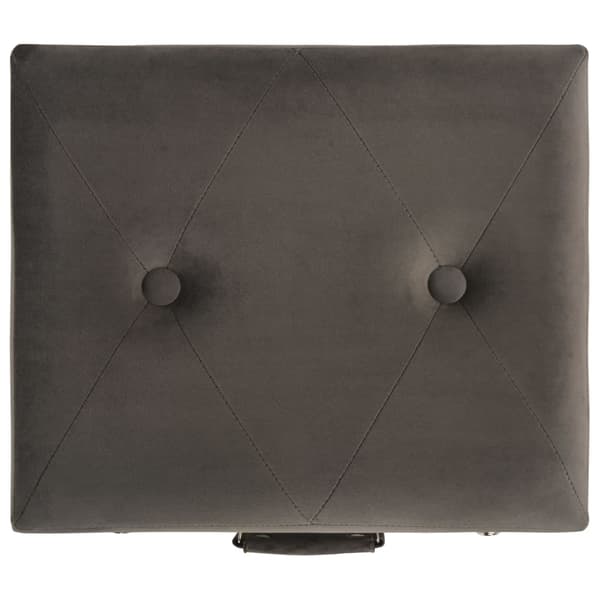 vidaXL Förvaringspall 40 cm grå sammet
