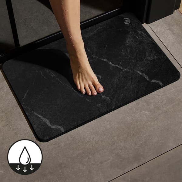 Piama kylpyhuoneen matto MARBLE MARBLE grafiitinharmaa