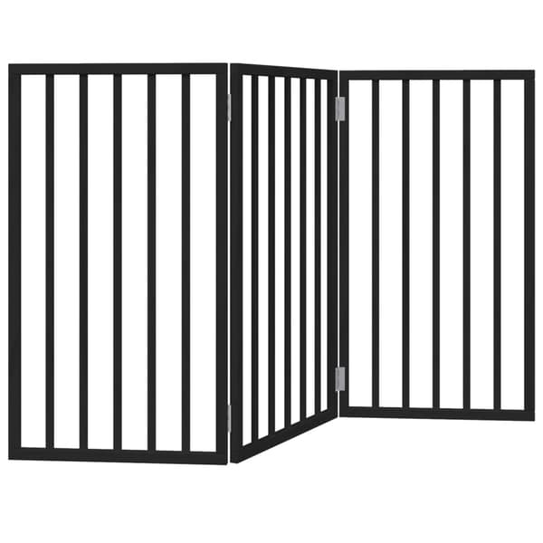 vidaXL foldbar hundegitter, 3 paneler, sort, 150 cm