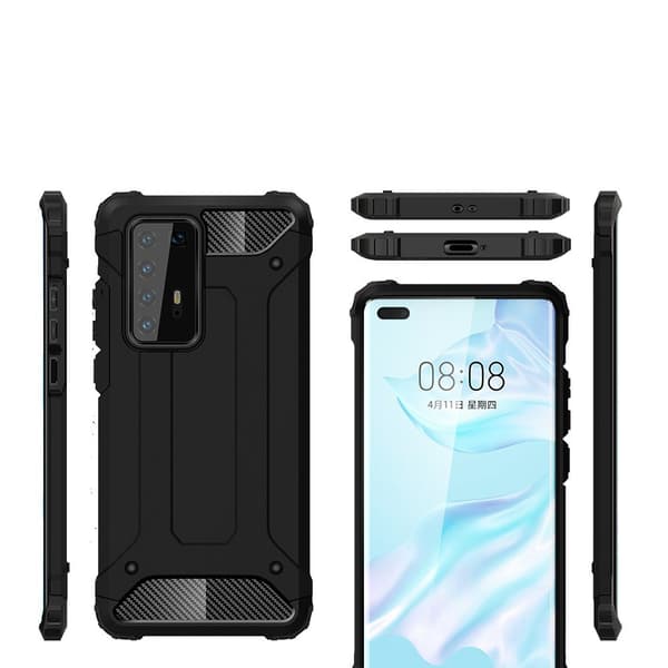 Huawei P40 Pro cover, TECH ARMOR cover, sort