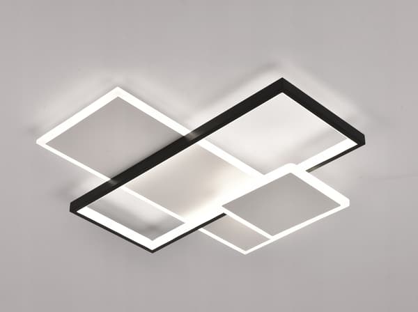 Sort moderne LED PLAFON hængelampe til stuen PILOT 3 farver