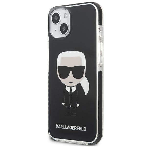 Karl Lagerfeld Iconik Karl-cover til iPhone 13 mini, sort