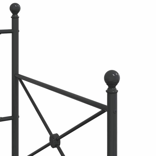 vidaXL dagseng uden madras sort 80x200 cm stål