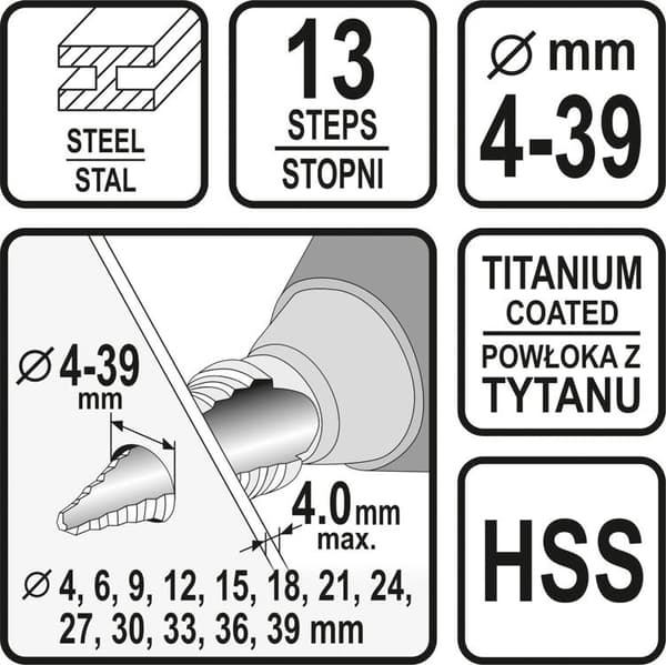Stegborr 4-39mm 22613 STHOR