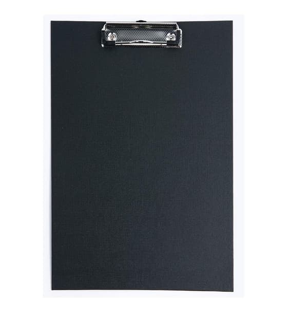 A5 PVC-tavle med klips, sort D.RECT