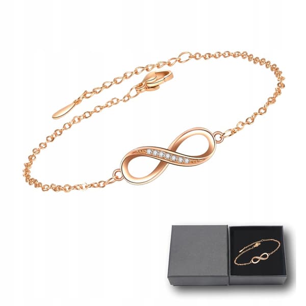 Guld Armbånd Kæder Krystaller Infinity Vedhæng