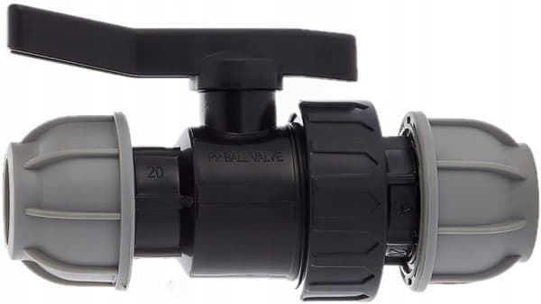 Skruvad kulventil PE 40/40mm droppsystem