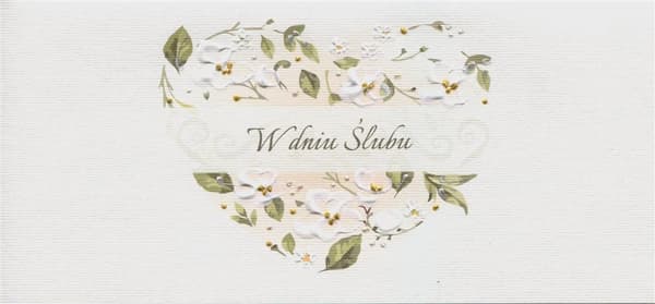 Bryllupskort DL S63 - Hjerte af blomster