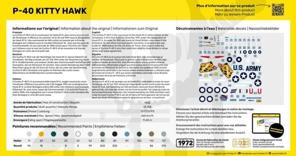 HELL-56266 Startsæt P-40 Kitty Hawk 1:72