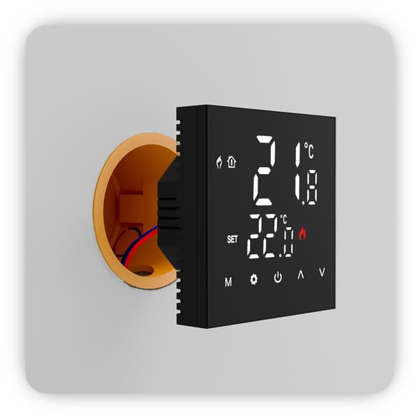 Zigbee Tuya 16A STD Sort Rumtermostat