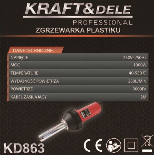 Plastsvets 1000W / 230V KD863
