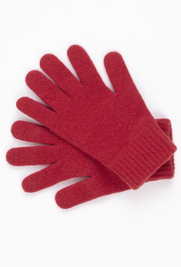 HANDSKER*01 dame vinterrød farve