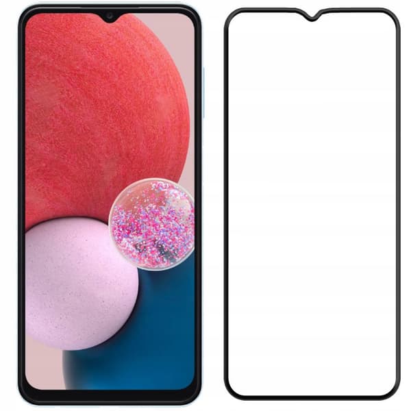 2x Härdat glas för Samsung Galaxy A13 med helskärmstäckning, 5D-glas
