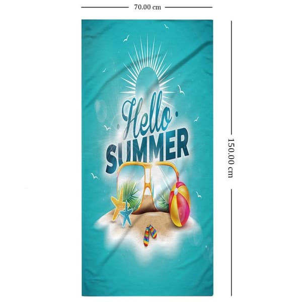 Rektangulär strandhandduk HELLO SUMMER 150x70 REC54WZ5