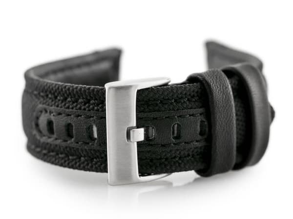 Læderrem til ur W34 - PREMIUM - sort - 26mm