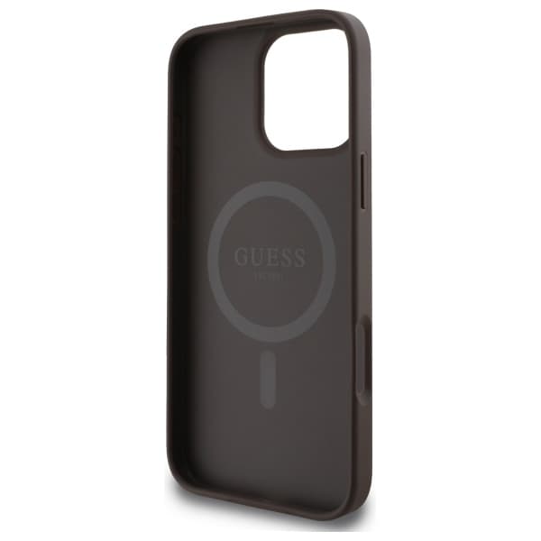Guess 4G Ring Classic Logo MagSafe-etui til iPhone 16 Pro Max, brun