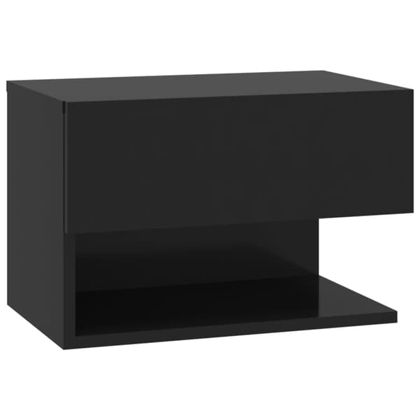 vidaXL vægmonteret natbord, sort