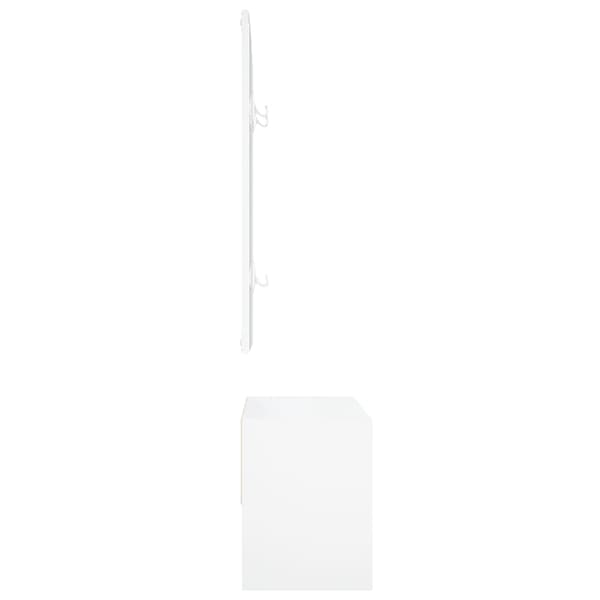 vidaXL Hallmöbelset, vit, träbaserat material