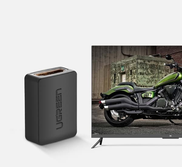 HDMI-kaapelin liitinsovitin musta