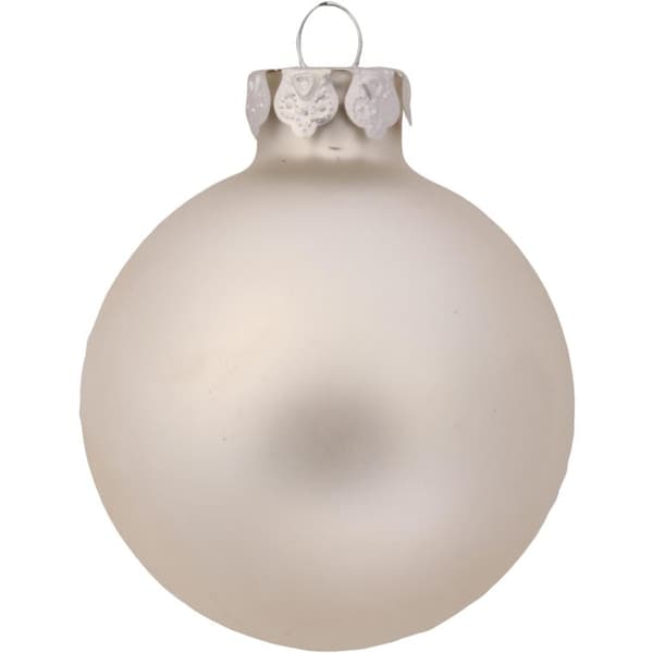 Set med 12 glaskulor, silverfärgad blandning
