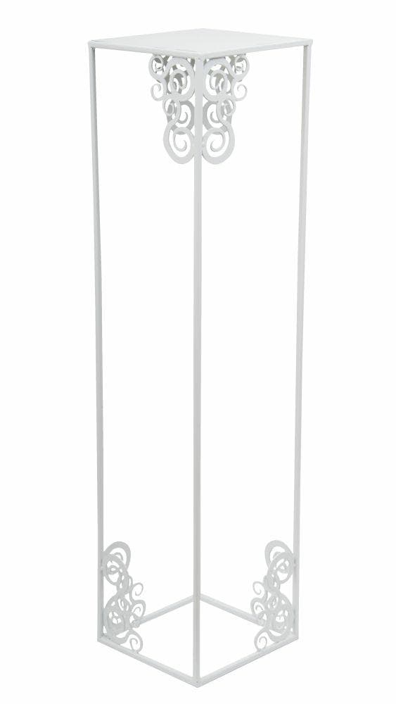 Modernt stående blomsterställ 80cm vitt
