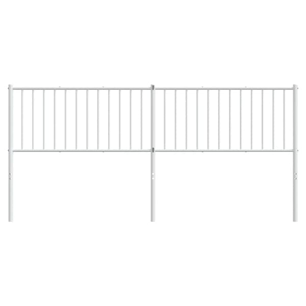 vidaXL metalsengegavl hvid 193 cm
