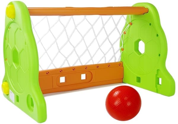 Grønt og orange børnefodboldmål