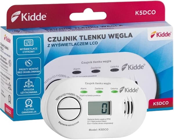 Kidde K5DCO Batteridriven kolmonoxiddetektor med display (KID-K5DCO)