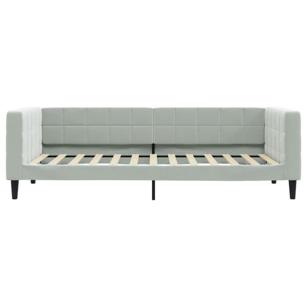 vidaXL Bäddsoffa ljusgrå 90x200 cm klädd i sammet