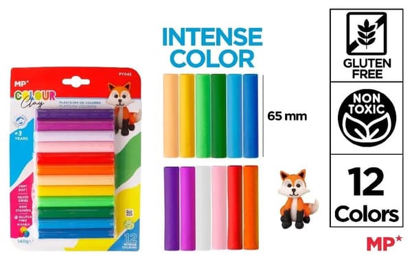 Plastilina 12 färger