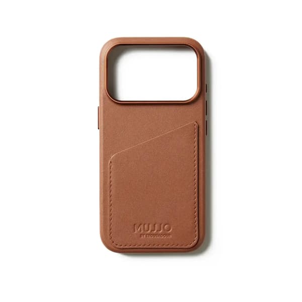 Mujjo - Læderpung til iPhone 17 Pro / Pro Max - Pung til iPhone iPhone 17 Pro Max / Brun