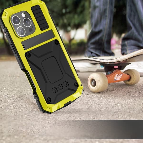 Pansret cover til iPhone 16 Pro, R-JUST, gul